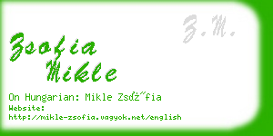 zsofia mikle business card